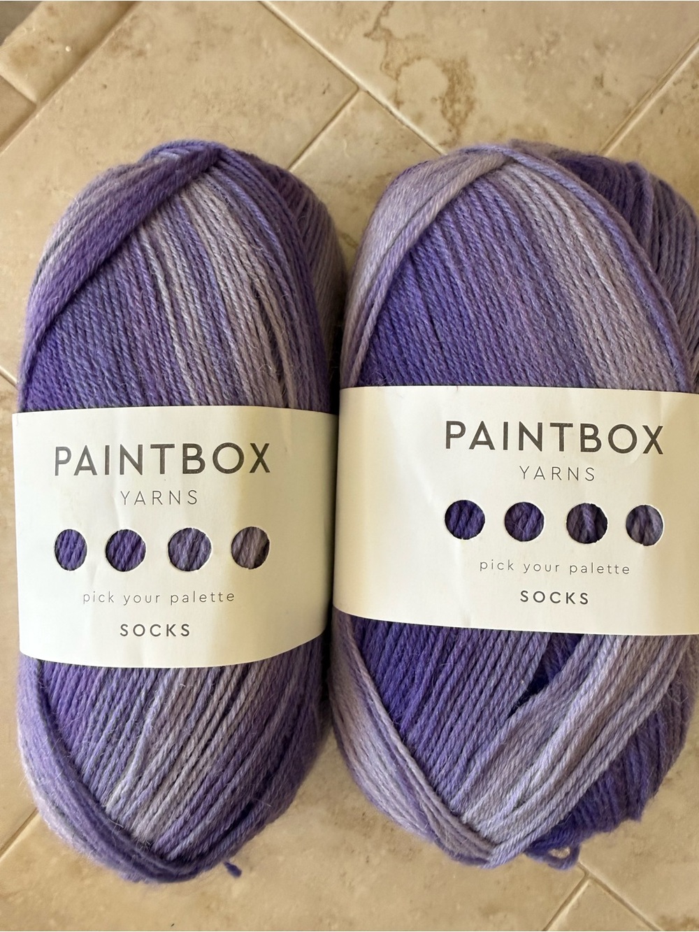 Paintbox Variegated Purple Sock Yarn - Stripes-Wisteria